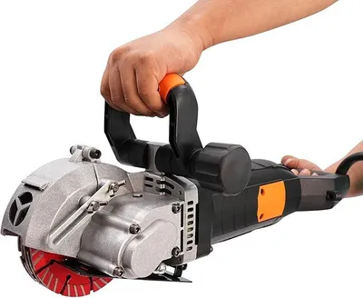 Imagen del producto de Fresa para ranuras en paredes, 5000 r/min. Fresa para ranuras, 4800 W. Fresa para mampostería, fresa para paredes, máquina eléctrica para hacer ranuras en paredes, máquina para ranurar paredes. Tamaño máximo de corte: 42 x 40 mm