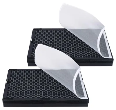 Produktbild von vhbw 2x Luftilter kompatibel mit Rowenta PU2530F0 Luftreiniger - Kombifilter Aktivkohle + Allergy+