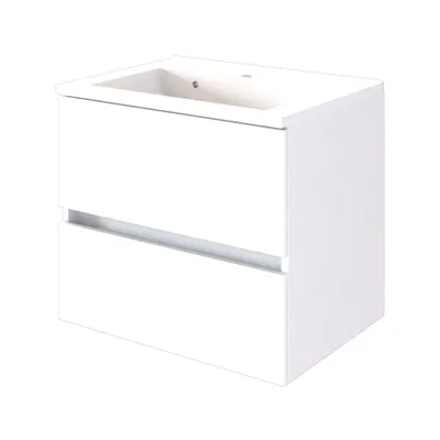 Produktbild von Waschtischunterschrank inkl. Waschbecken 60 cm ARLON-03 matt weiß BxHxT 60x56x47 cm