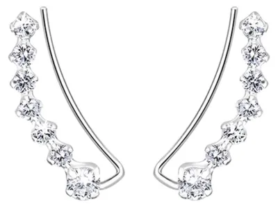 Produktbild von Ohrklemmen 925 Silber Zirkonia Ear Climber Ohr Kletterer