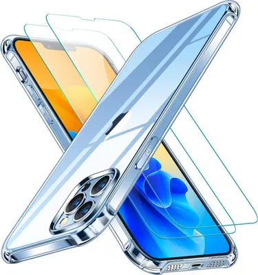 Obrázok produktu pre 2 ochranné sklenené puzdro pre iPhone 13 Pro Max, priehľadné