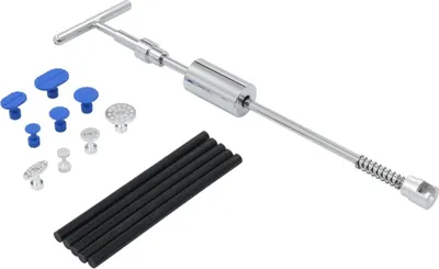 Produktbild von Ausbeulwerkzeug-Set mit Gleithammer und Adaptern, 44,5 cm Hammerlänge