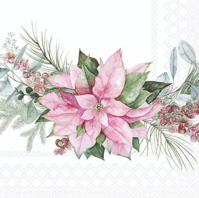 Immagine prodotto di Tovaglioli 33x33 cm - Pink poinsettia