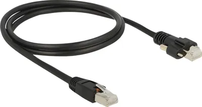 Produktbild von DeLOCK 85667, 1 m, Cat6, S/FTP (S-STP), RJ-45, RJ-45, Schwarz