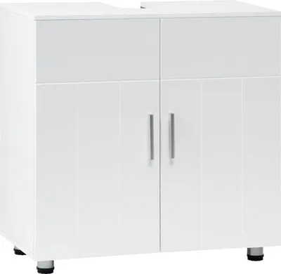 Produktbild von EUGAD Waschbeckenunterschrank,Waschtischunterschrank, Metallscharnieren, Weiß 60x60x30 cm