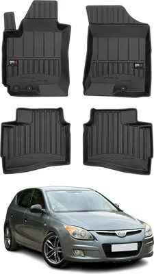 Obrázok produktu pre 2007-2012 Hyundai i30 kombi Podlahové rohože TPE čierne 4 ks