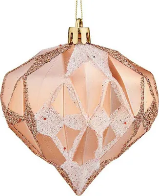 Produktbild von Weihnachtsbaumkugeln Diamant Ø 8 cm Kupfer Kunststoff