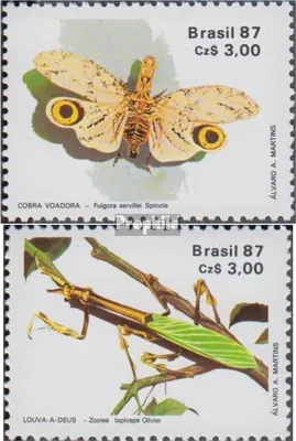 Produktbild von Briefmarken Brasilien 1987 Mi 2219-2220 (kompl.Ausg.) postfrisch Insekten