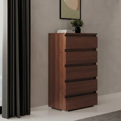 Immagine prodotto di Cassettiera 5 cassetti 75x40x127 noce antico MONTATA