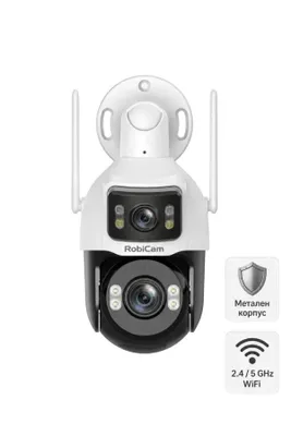 Immagine prodotto di Telecamera WiFi PTZ RobiCam A33 Metal 6MP Dual Lens AI IP65