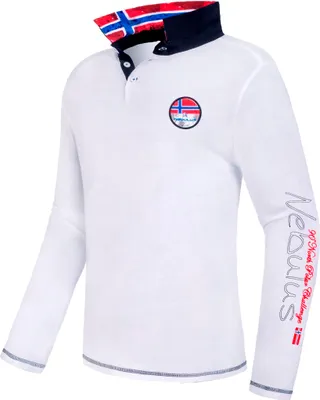 Produktbild von Nebulus Langarm Polo SECOND Herren, Shirt, Sweatshirt, Polo, P6893 - Herren, weiß, XL