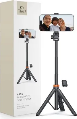 Immagine prodotto di Tech-Protect Selfie Stick Bluetooth con telecomando, 148 cm - Nero