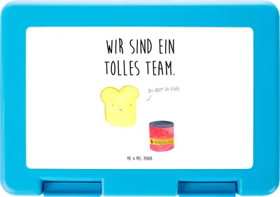 Produktbild von Mr. & Mrs. Panda Vesperbox Toast Marmelade - Weiß - Geschenk, Bentobox, Lustige Sprüche, Küche Spruch, Brot, Süß, Toastbrot, Vorratsbehälter, Lunchbox, Brotzeitdose