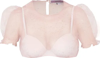 Produktbild von Dirndlbluse Kochel Kurzarm Puffarm flamingo 36