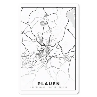 Produktbild von MuchoWow® Mauspad Mousepad Plauen - Karte - Stadtplan 18x27 cm - Mousepads - Maus Mat - Pad - Mausunterlage