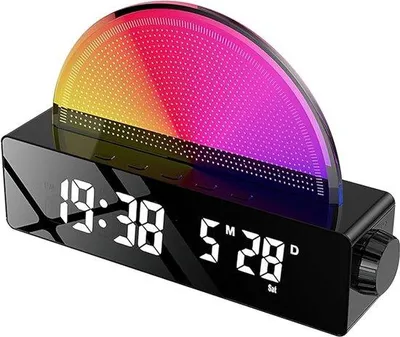 Zdjęcie produktu dla Cyfrowe budziki z funkcją ładowania przez USB, inteligentne, z lampką nocną i wyświetlaczem LED zmieniającym kolory
