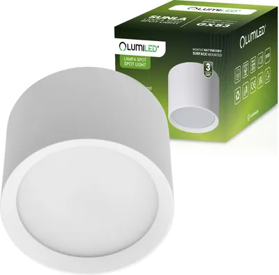 Productafbeelding van LUMILED inbouwspot Tuba GX53 LED, rond, wit. Inbouwspot, opbouwspot, inbouwverlichting, plafondspot, downlight, vaste plafondlamp, inbouwlamp