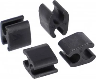 Produktbild von XLC Kabelclip BR-X119 Ø4mm Kabel, Ø5mm Aussenhülle, schwarz (4er Pack)