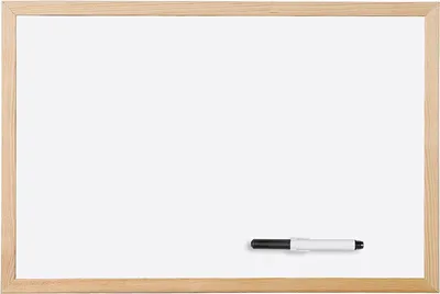 Produktbild von Whiteboard mit Holzrahmen, trocken abwischbar, 40x30 cm, für Büro und Schule