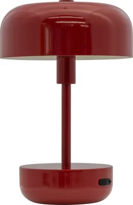 Produktbild von Tischlampe, Kabellos Dimmbar Tischleuchte, Led Tischleuchte Metall, Leselampe, USB Wiederaufladbare, Haipot dunkelrot