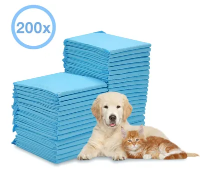 Produktbild von Peviasot 200 Stück Hundeunterlagen 60x60 cm Welpen Trainingspads Einweg Pipi Pads Haustiermatten