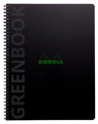 Obrázok produktu pre RHODIA 119912C RHODIA GREENBOOK vysokoškolský blok, DIN A4+, šachovnicový, čierny