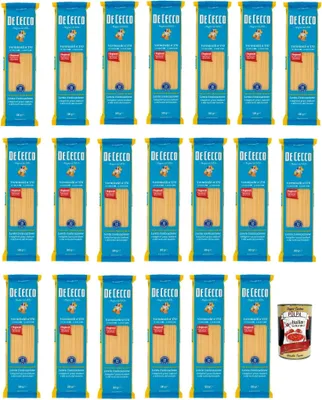 Produktbild von De Cecco Vermicelli N°170 100% Italienisch Pasta Nudeln 20x 500g + Italian Gourmet Polpa 400g