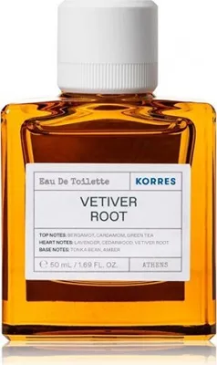 Obrázok produktu pre Korres Fragrance Vetiver, Žena, Eau de toilette, 50 ml, Bergamot, Kardamon, Zelený čaj, Levanduľa, Cédrové drevo, Vetiver, Tonka, Jantár