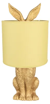 Immagine prodotto di Clayre & Eef Lampada da tavolo Rabbit Ø 20x43 cm Poliresina color oro