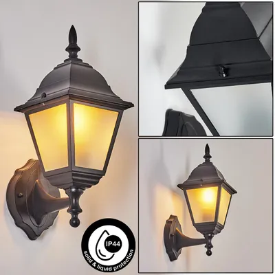 Produktbild von Quartucciu Wandlampe aufwärts in antikem Look aus Metall/Glas