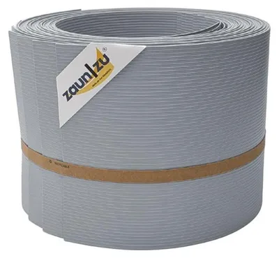 Produktbild von Sichtschutzstreifen PP zaun|zu RILLE 10x Einzelstreifen 2,55m für Doppelstabzaun Fenstergrau, 10 x 2,55m