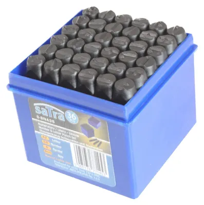 Obrázok produktu pre Raznice - raziace matrice, písmená a čísla, 8mm, 36ks