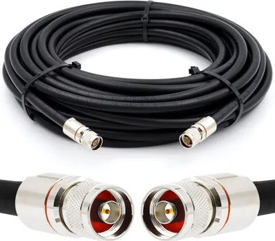 Produktbild von N Stecker auf N Stecker Koaxialkabel 100m — 50ohm 10D-FB Wasserdichtes Ø13mm Verlängerung Ultra Low Loss antennenkabel — WiFi RF Antenne GSM 3G 4G LTE 5G Router Signalverstärker Lora Ham CB Funk