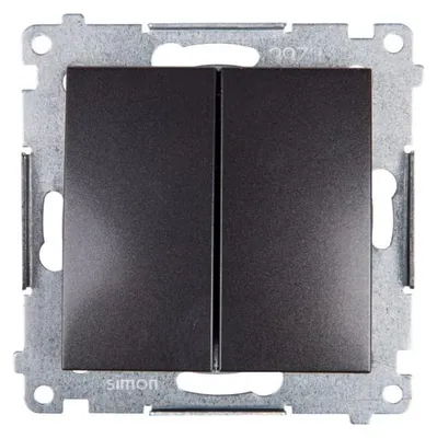 Zdjęcie produktu dla Kontakt-Simon DP2.01/48, Przyciskany przełącznik, Plastik, Antracyt, IP20, IP44, 250 V, 10 A