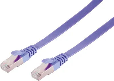 Produktbild von RJ45 Flachkabel m. CAT 7 Rohkabel slim violett 5m