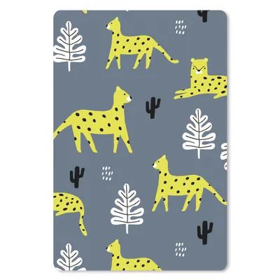 Produktbild von MuchoWow® Mauspad Mousepad Panther - Blatt - Blau 18x27 cm - Mousepads - Maus Mat - Pad - Mausunterlage