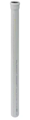 Obrázok produktu pre Rúrka odpadová hrdlová odhlučnená Osma Skolan Safe SKEM DN 78 x 4,5 x 1000 mm, svetlo šedá