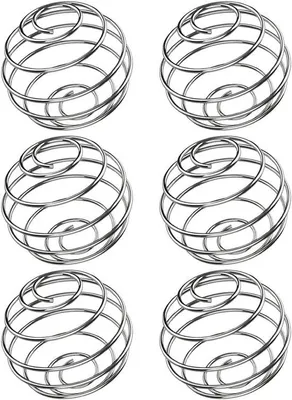 Productafbeelding van Shakerballen - 6 stuks - Thermische shaker - Eiwit- en proteïneschepjes - Roestvrij staal - Draadschepjes - Shakermixers - Mengschepjes voor shakes - Roestvrijstalen shaker voor sportdranken