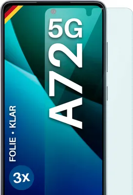 Produktbild von moex® 3x Schutzfolie kompatibel mit Samsung Galaxy A72 5G - Displayschutzfolie dünn Folie, Klar