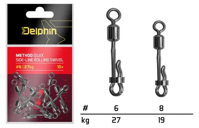 Obrázek produktu pro Delphin Obratlík Rychloobratlík S Pojistkou Method QuiX 10 ks #8/19kg