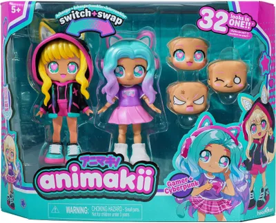 Produktbild von Anpassbare Puppe - BANDAI - Animakii - HEA26350 - Cyberpunk und Gamer