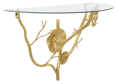 Zdjęcie produktu dla o Ferretti stolik ścienny Tisty 60x30x40 cm złoty