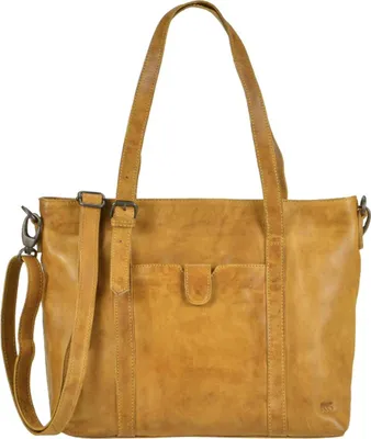 Produktbild von Bear Design Damen Tasche Ledertasche Shopper Schultertasche Handtasche Leder senfgelb 34x27cm Cow Lavato CL36739