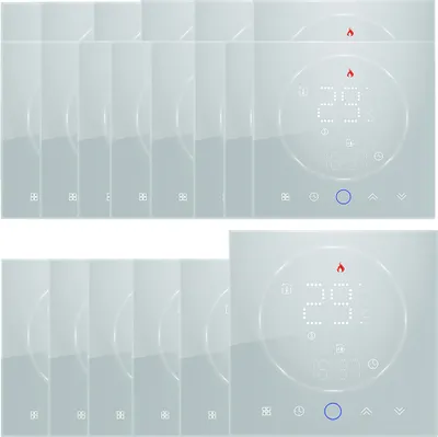 Produktbild von 20X Digital LCD Raumthermostat , 3A Warmwasserbereitung Thermostat Wandthermostat Unterputz Fußbodenheizung Innenthermometer kompatibel mit Tmall Genie, Amazon Echo, Google Home