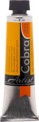 Image de Cobra Artist peinture à l'huile mélangeable à l'eau en tube 40 ml jaune foncé permanent 285