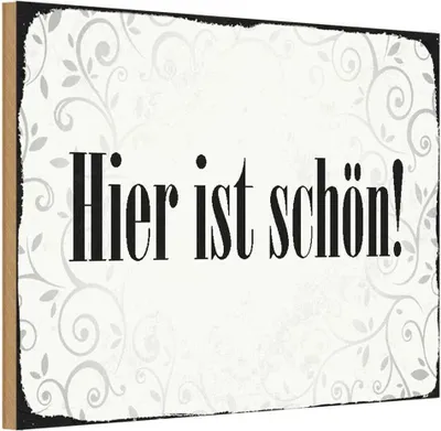 Produktbild von vianmo Holzschild 20x30 cm hier ist schön Geschenk