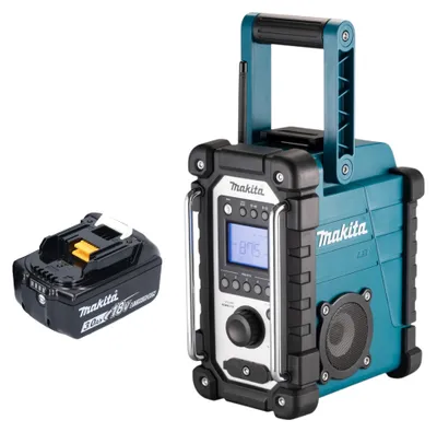 Zdjęcie produktu dla Makita DMR 116 akumulatorowy radiotelefon budowlany 14,4 - 18 V AM FM AUX Solo - bez akumulatora, bez ładowarki