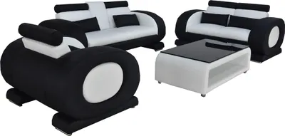 Immagine prodotto di Divano con porta USB, rivestito in pelle, set completo 3+2+1, divano componibile, design moderno, imbottitura di alta qualità