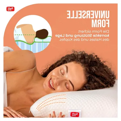 Produktbild von Orthopädisches Seitenschläferkissen - Kopfkissen 40 x 60 cm - Nackenstützkissen - Nackenkissen aus Memory Foam