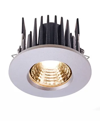 Image de Spot LED puissant avec protection IP65 renforcée, Variante : LED 8W, 4200K, gris argenté